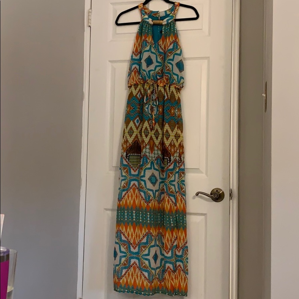 Multicolor maxi dress. Size small.